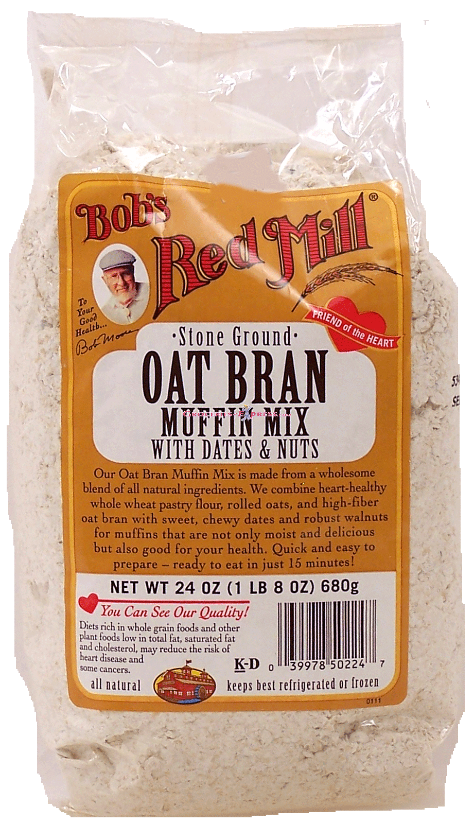 Bob's Red Mill Stone Ground oat bran muffin mix with dates & nuts Full-Size Picture